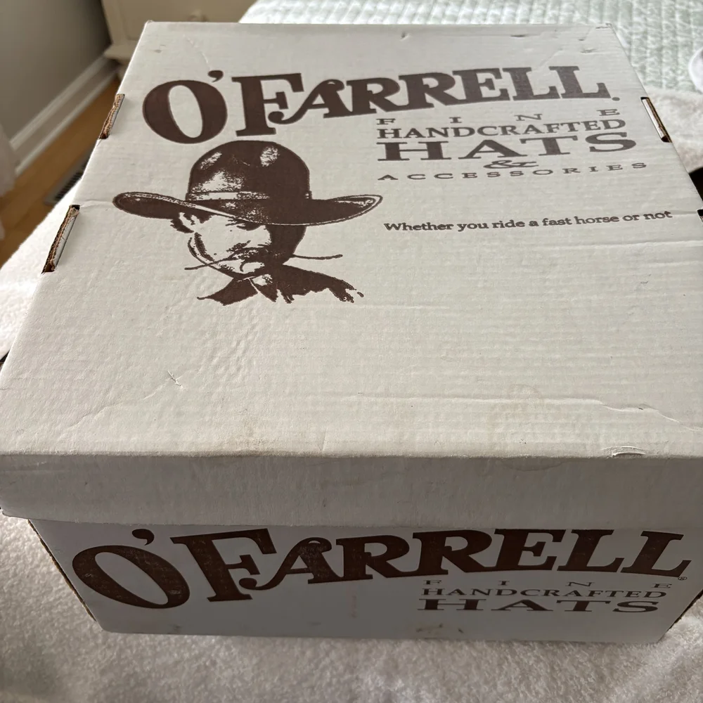 O'Farrell Brown Cowboy Hat with Black Braided Band, Size Small, 6.5-7 - Picture 9 of 13